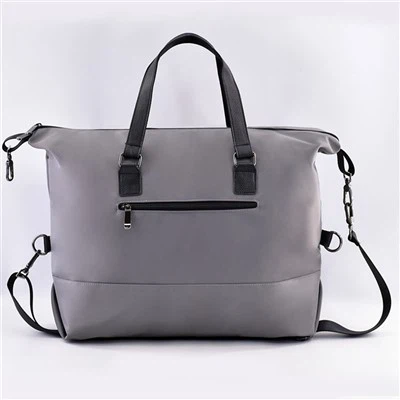 Sac de sport en nylon gris personnalisé avec tapis de yoga