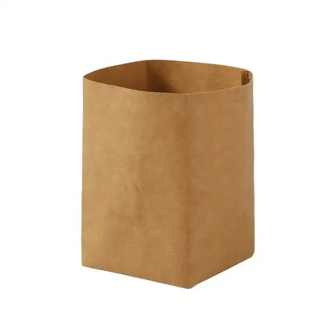 Sac de rangement en papier kraft doux et lavable