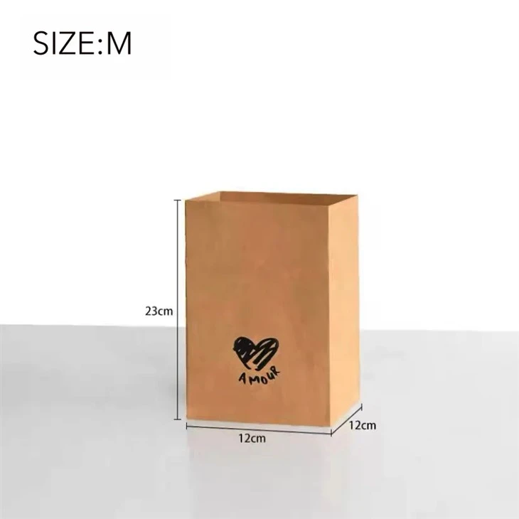 Eco-friendly Washable Kraft Paper Storage Bag With Printing