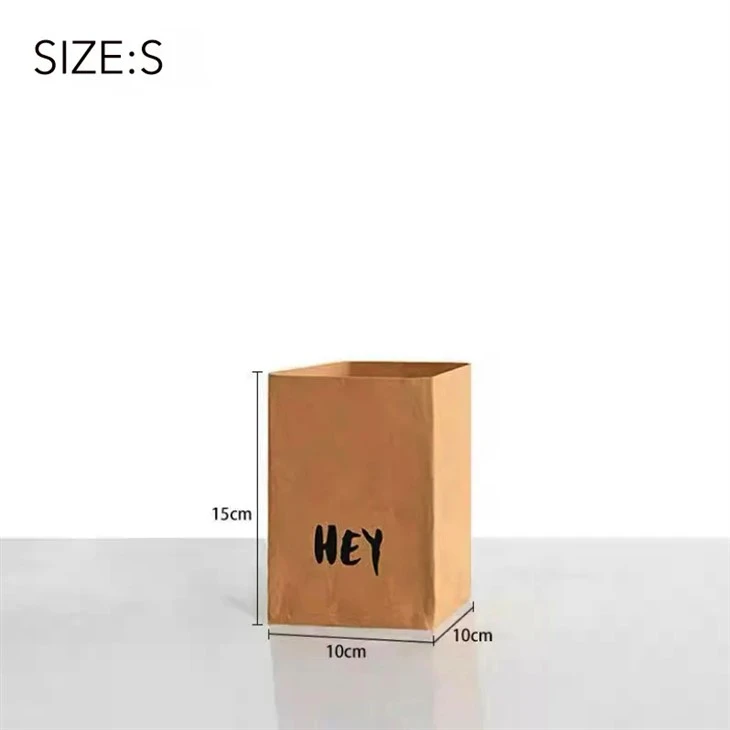 Waterproof Washable Kraft Paper Storage Bag With Printing