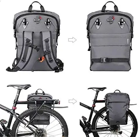 2 in 1 Bicycle Saddle Shoulder Bag Backpack